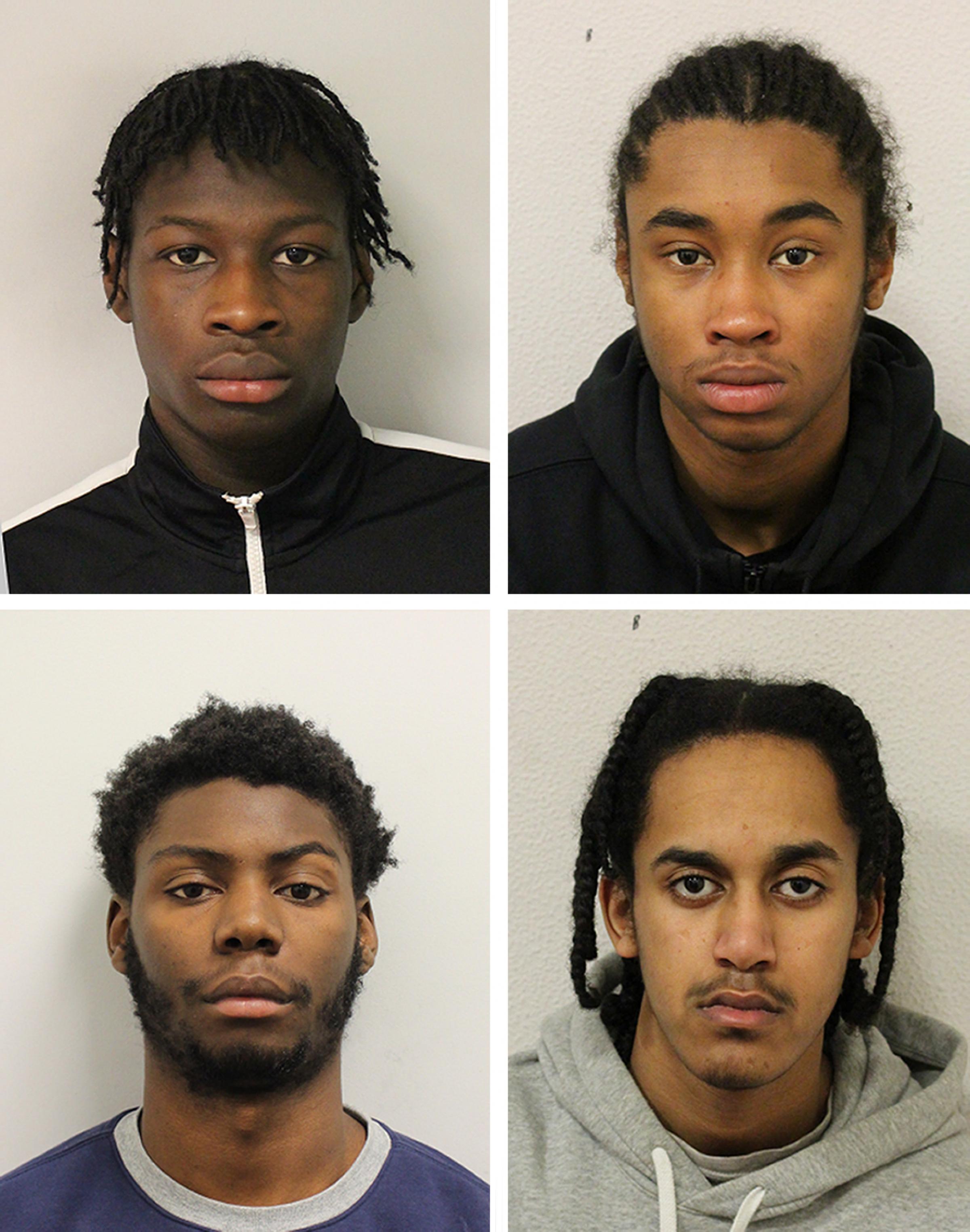 Left to right: David Ture, Muhammad Jalloh,Vagnei Colubali and Alex Melaku (Photo: Met Police)